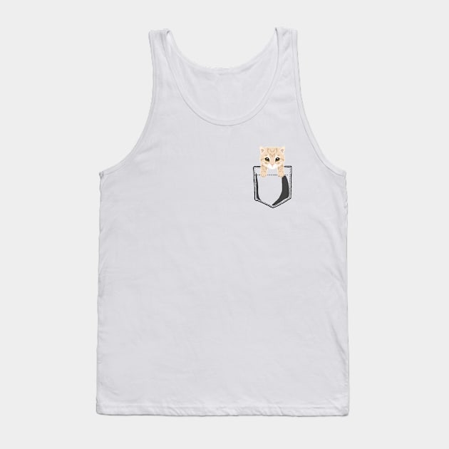 Pocket British Short Hair Kitty Tank Top by JKA